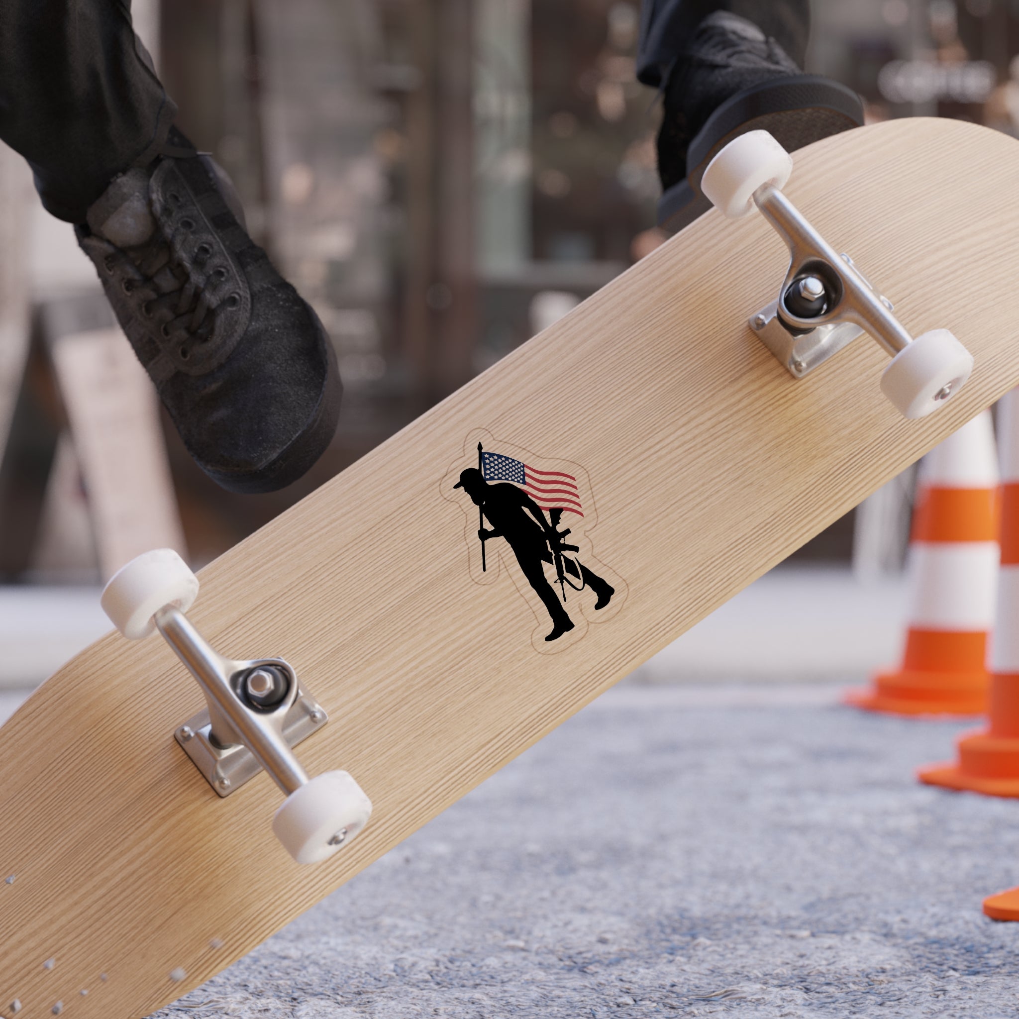 Patriotic Bearded American Sticker by Jerry Wayne