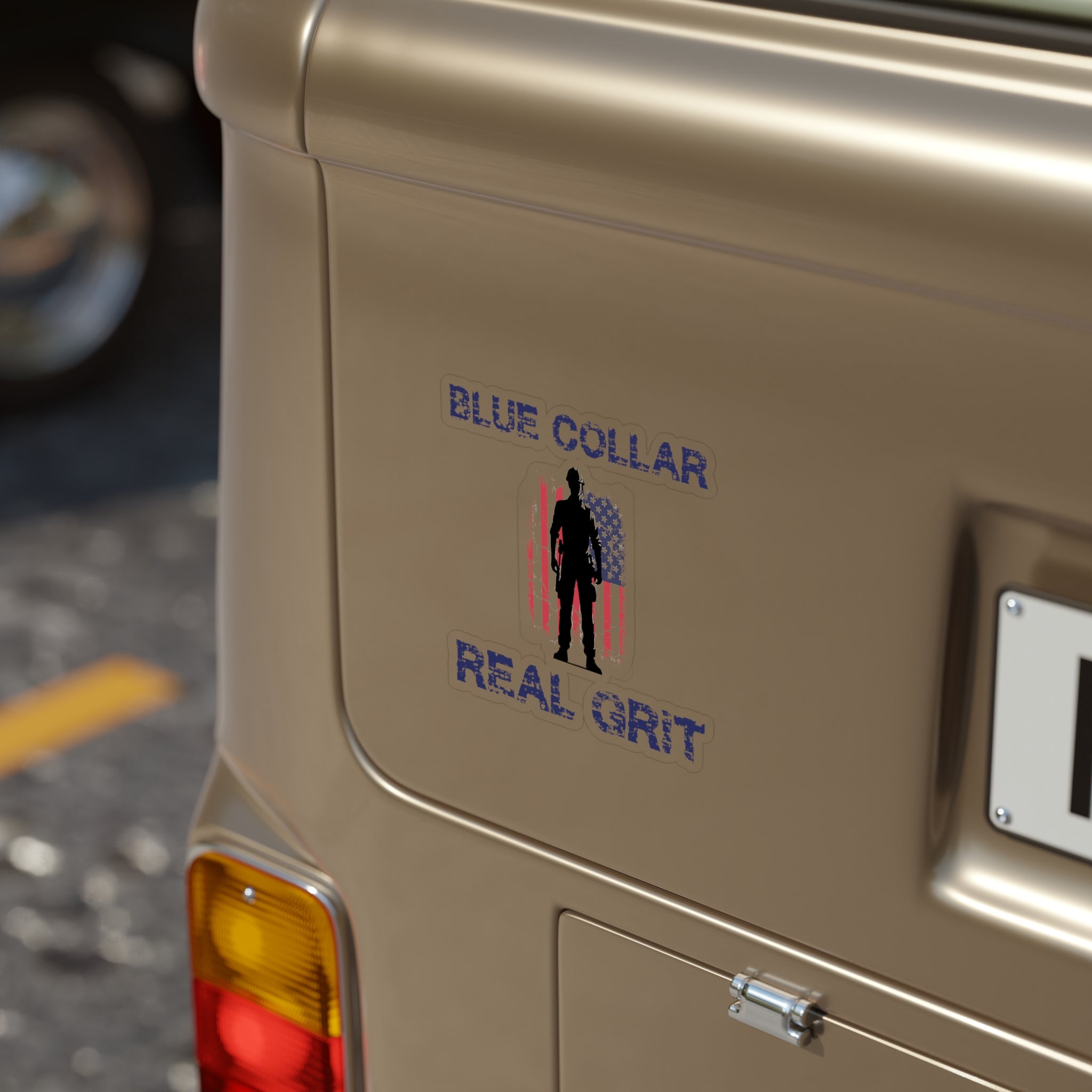 Blue Collar Real Grit Sticker