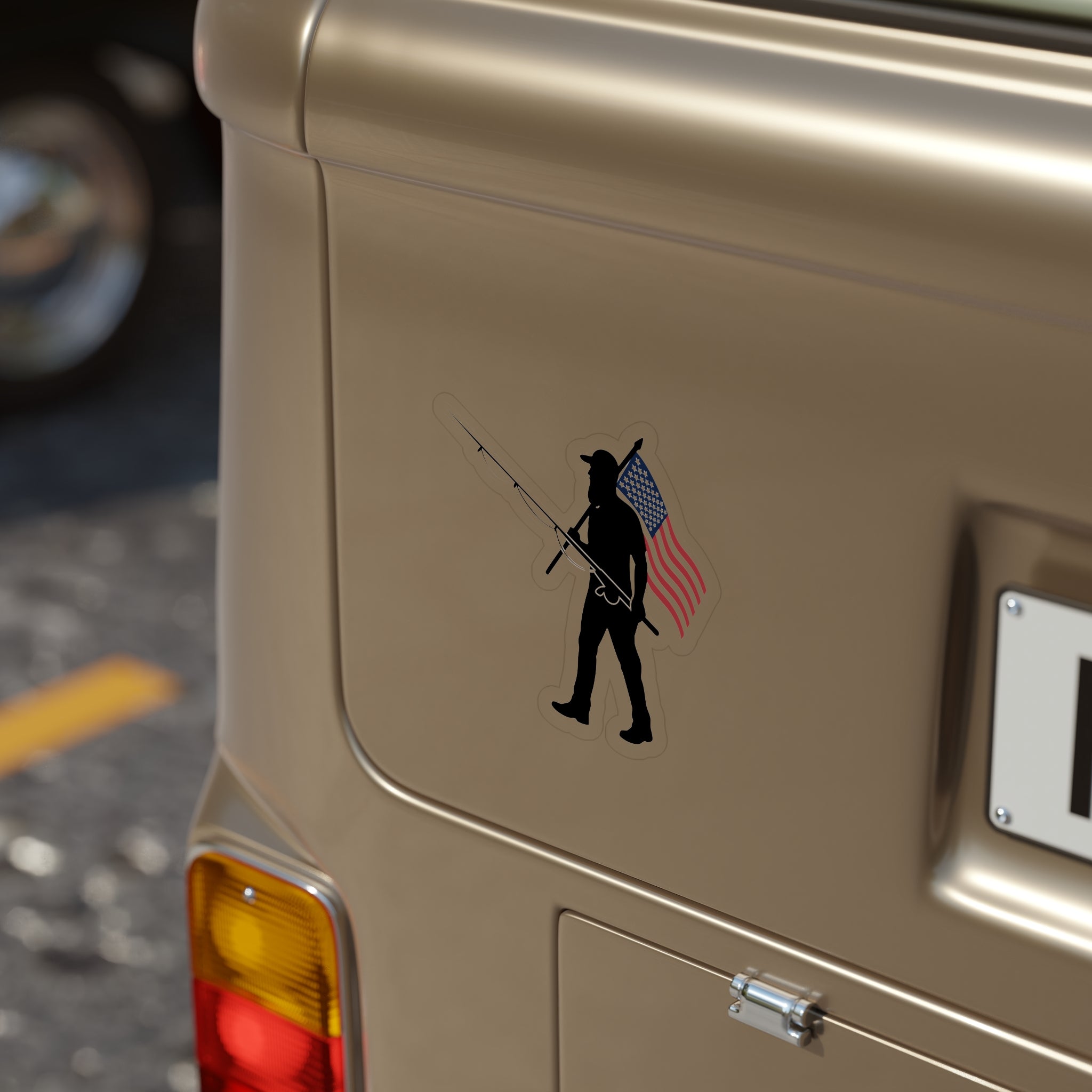 Patriotic Bearded Fisherman Sticker