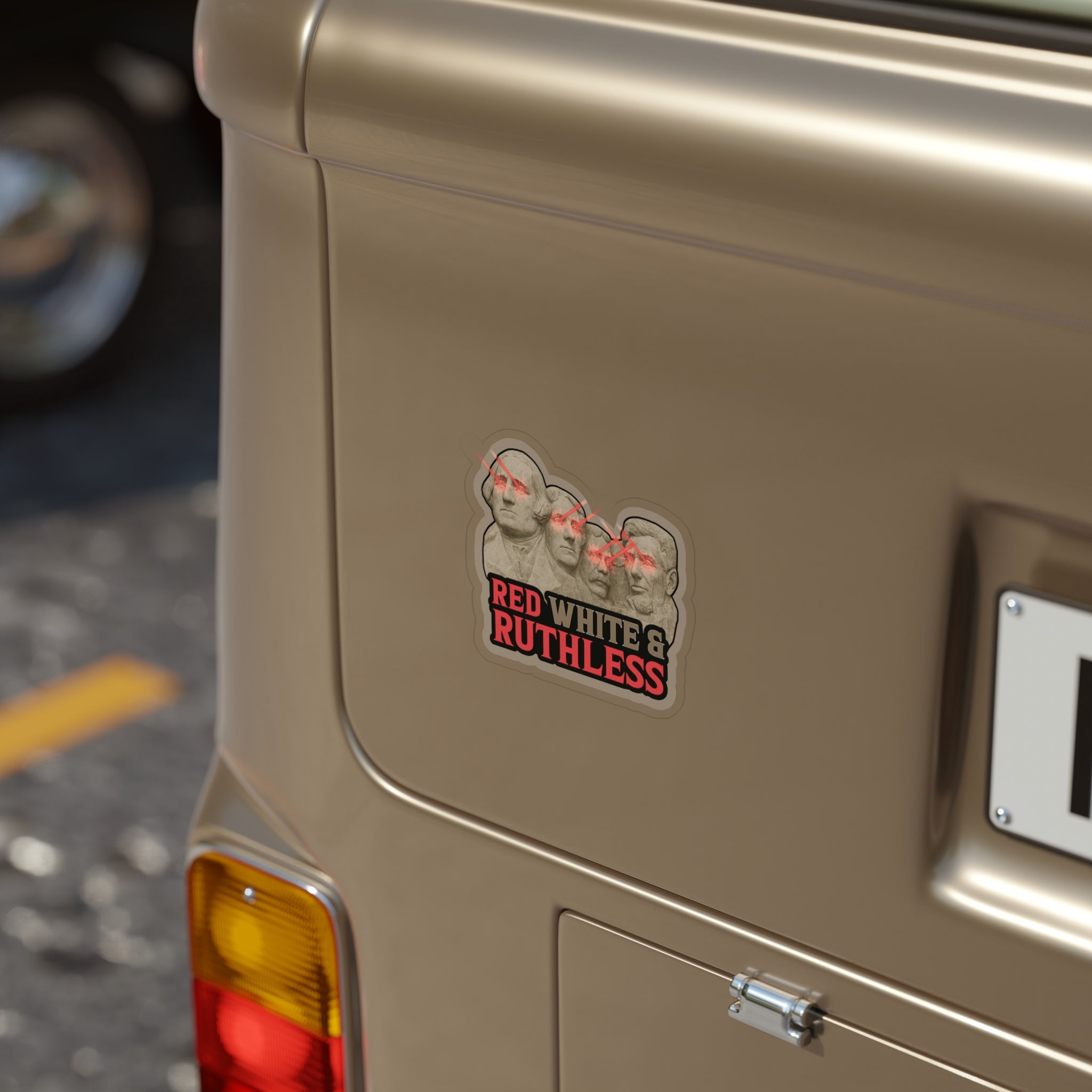 Red White & Ruthless Sticker (Realistic)