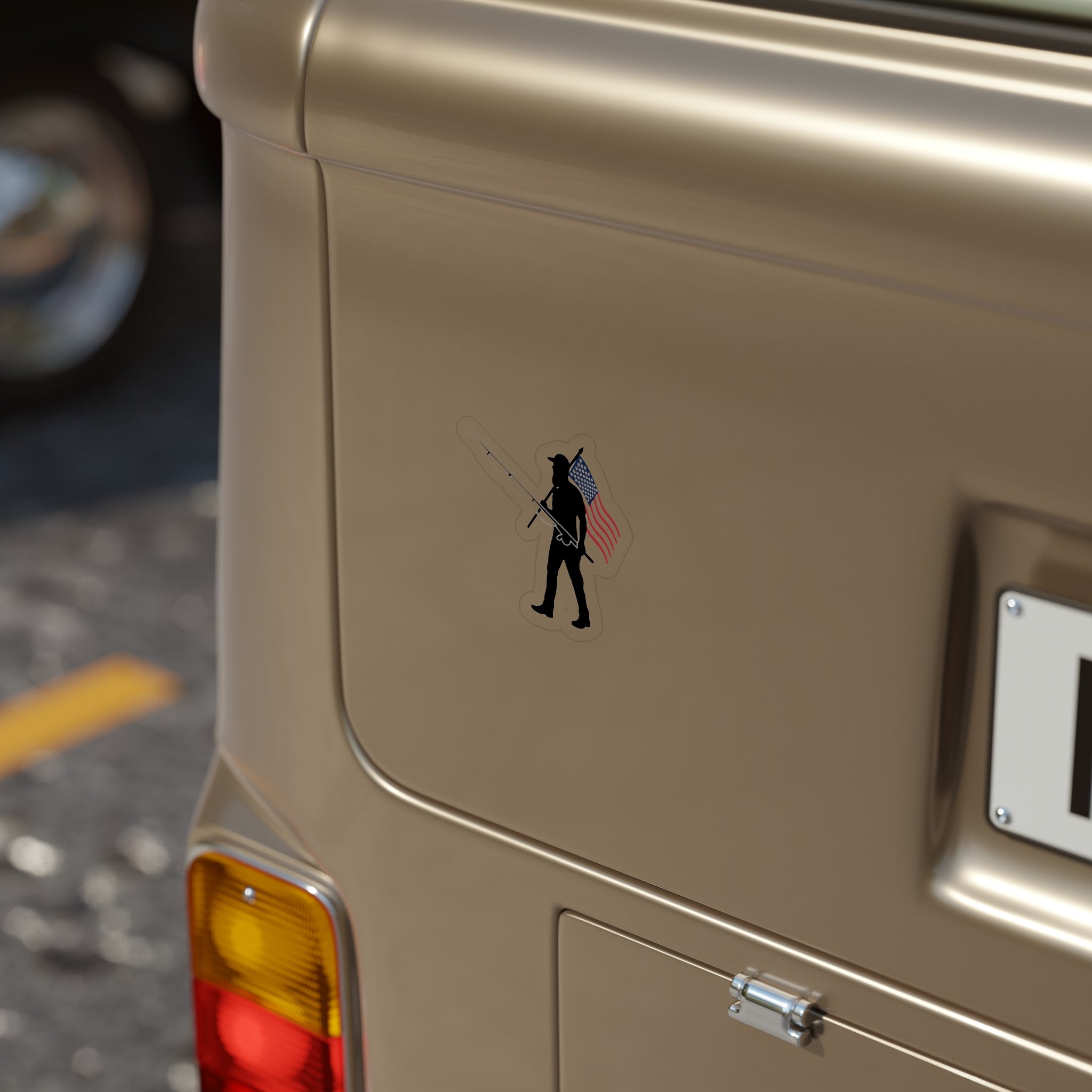 Patriotic Bearded Fisherman Sticker