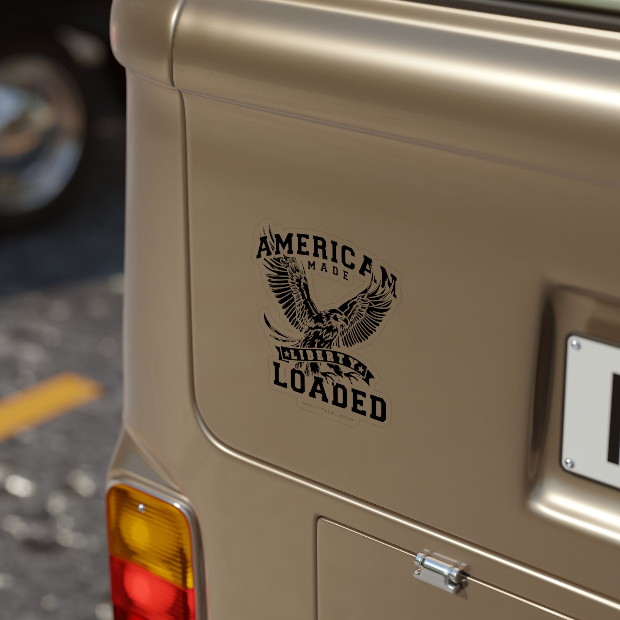 American Made Liberty Loaded Black & White Eagle Stickers