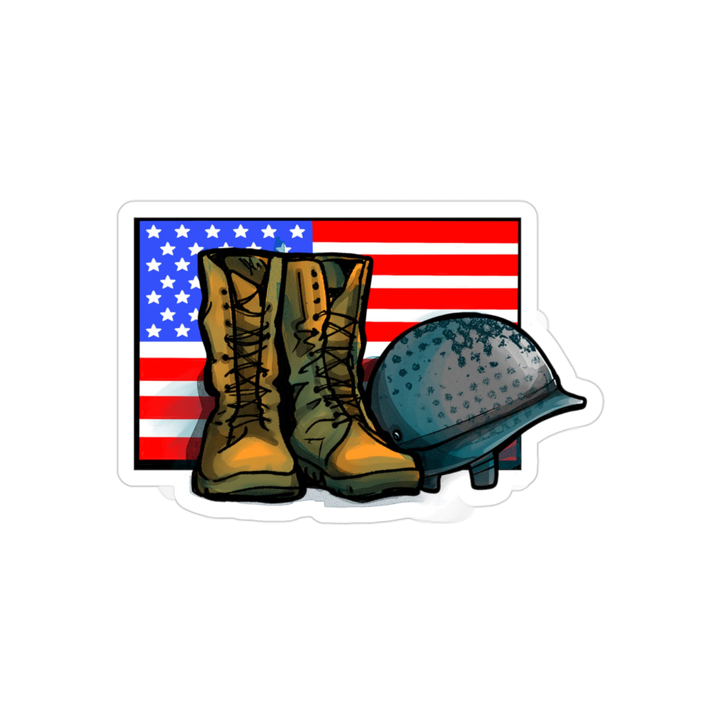Boots and Helmet by Jerry Wayne