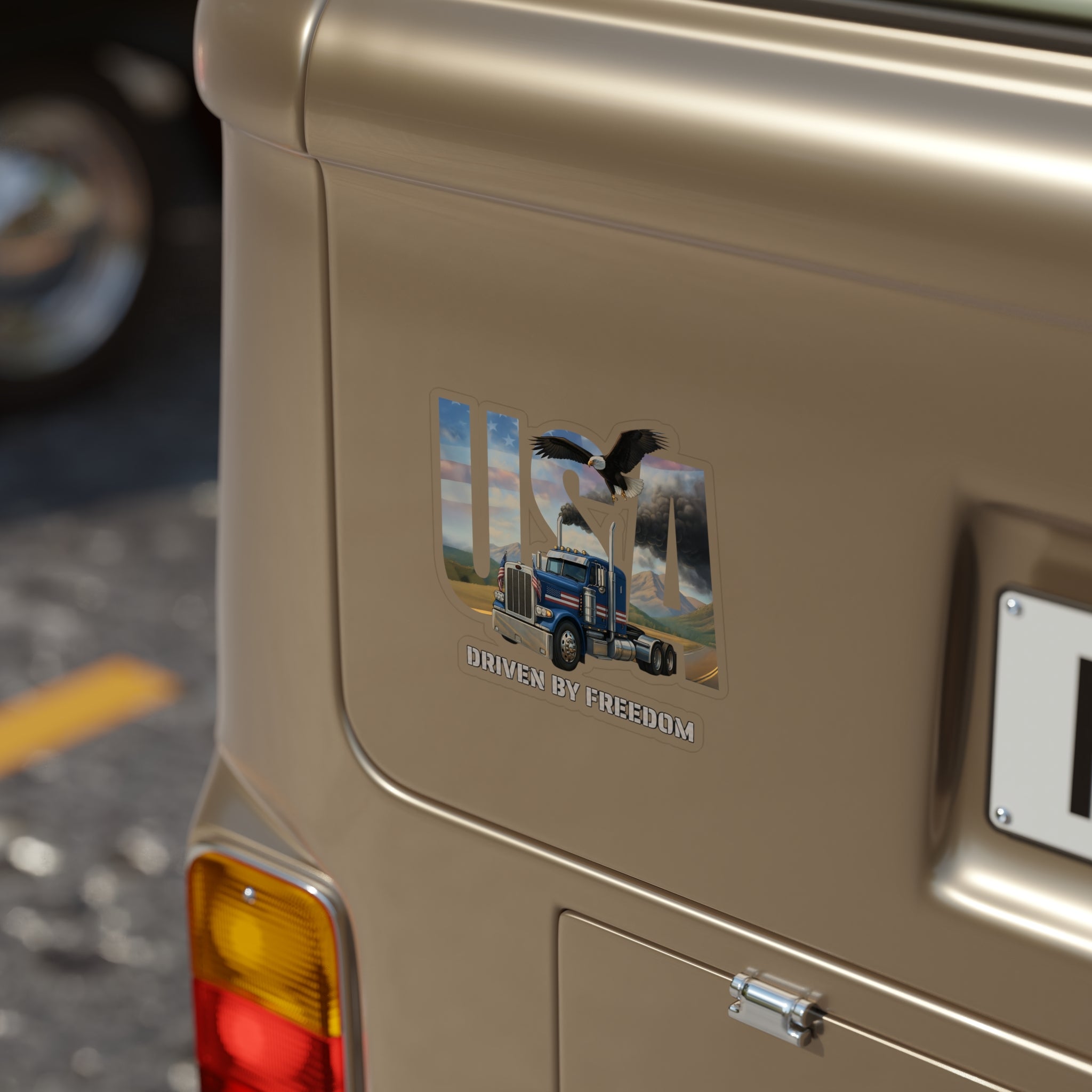 Driven by FREEDOM USA Big Rig Sticker
