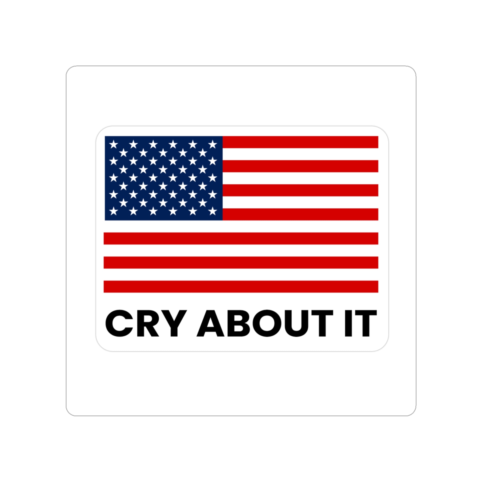 USA Flag - Cry About It Sticker