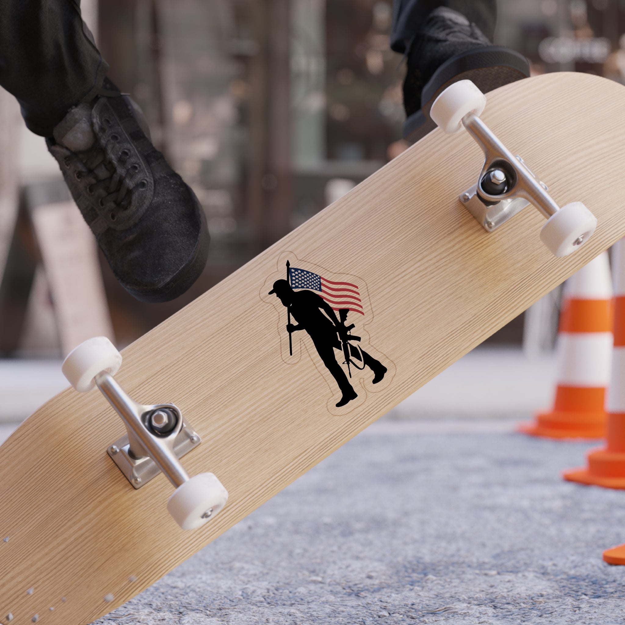 Patriotic Bearded American Sticker by Jerry Wayne