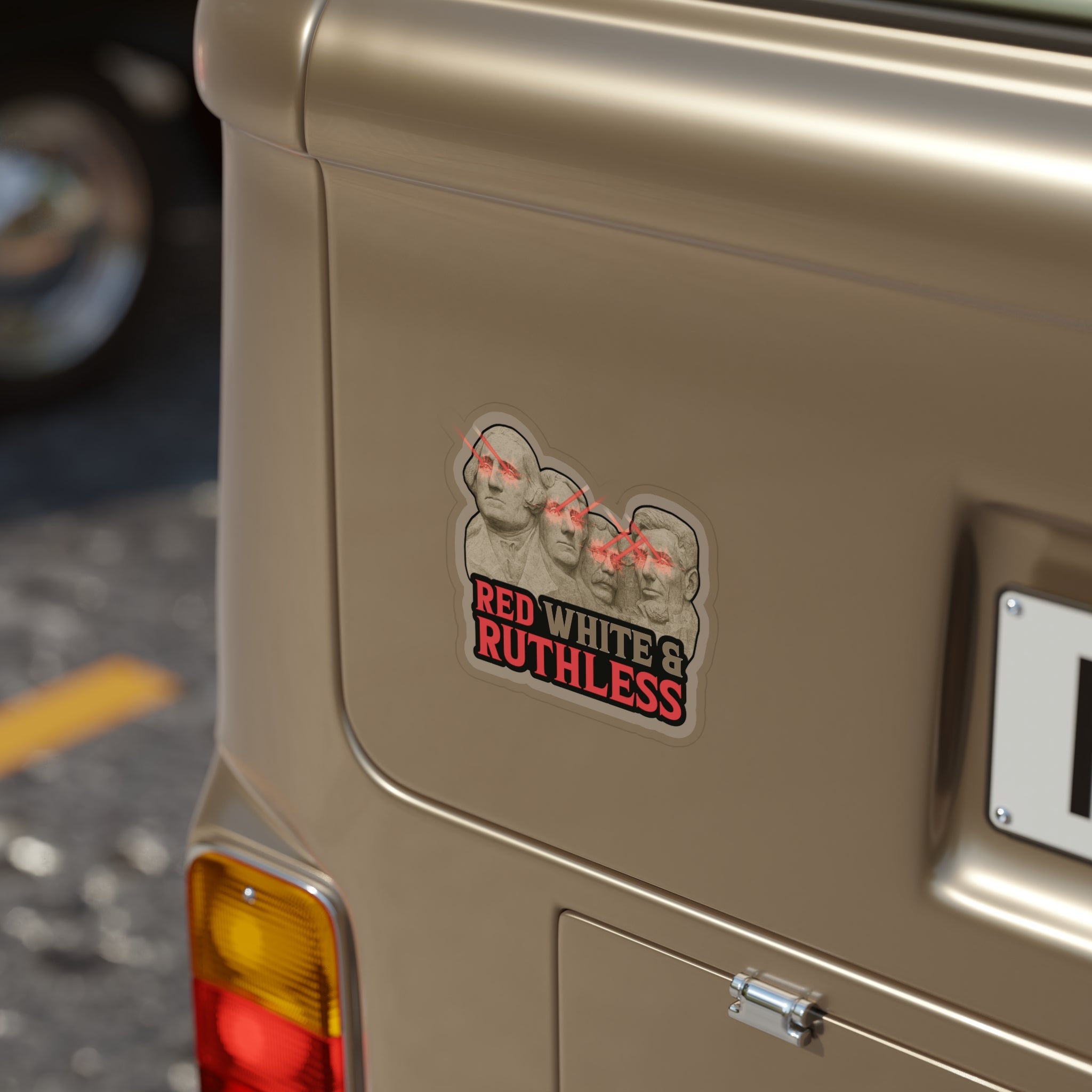 Red White & Ruthless Sticker (Realistic)