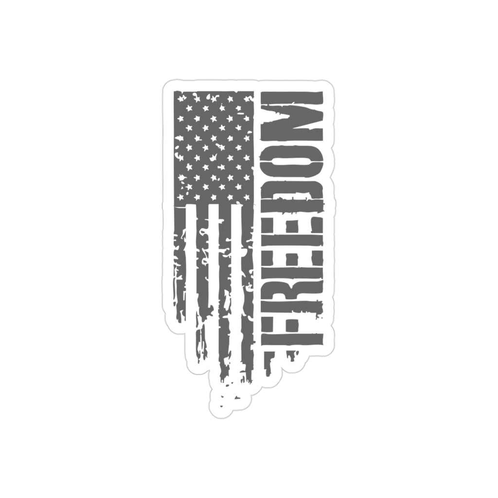 FREEDOM Flag Sticker (Grey)